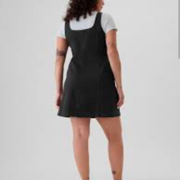 Black Utility Button Mini Dress - Picture 4 of 5